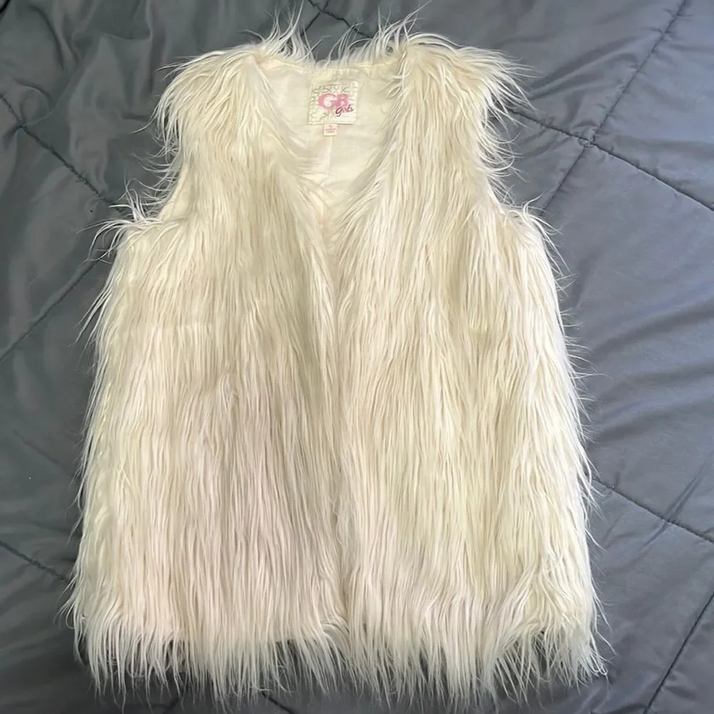 Gianni Bini Girls Faux Fur Vest size S